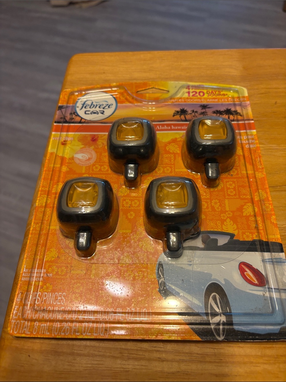 Febreze Orange and Black Car Vent Clips - Pack of 4